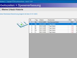 Urlaubsliste